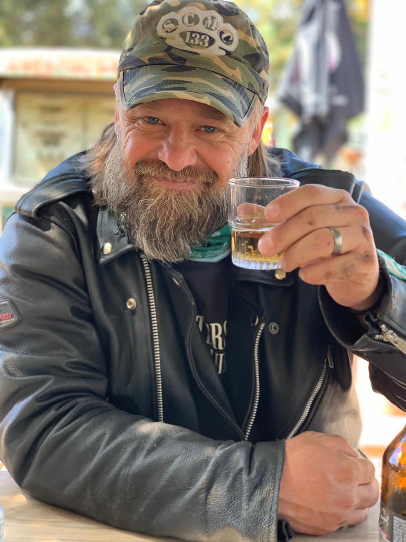 Pete, known as Pirate Pete, smiling